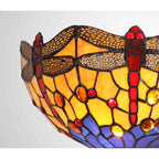 NL72709 Heidi Tiffany Wall Lamp 2 Light Blue/Orange/Crystal