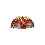 NL72719 Heidi Tiffany 30cm Non-electric Shade Suitable For Pendant/Ceiling/Table Lamp Purple/Pink/Crystal