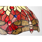 NL72719 Heidi Tiffany 30cm Non-electric Shade Suitable For Pendant/Ceiling/Table Lamp Purple/Pink/Crystal