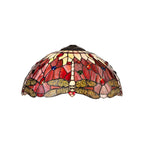 NL72729 Heidi Tiffany 40cm Shade Only Suitable For Pendant/Ceiling/Table Lamp Purple/Pink/Crystal