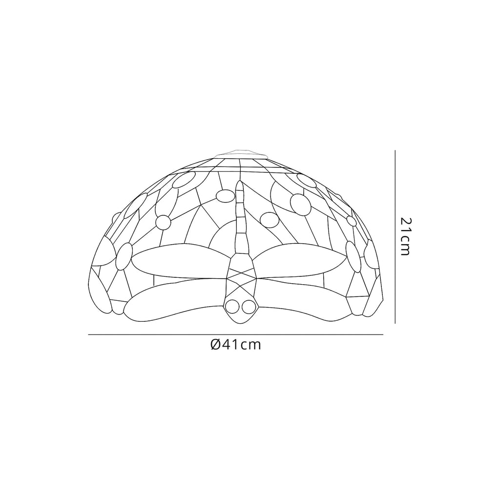 NL72729 Heidi Tiffany 40cm Shade Only Suitable For Pendant/Ceiling/Table Lamp Purple/Pink/Crystal