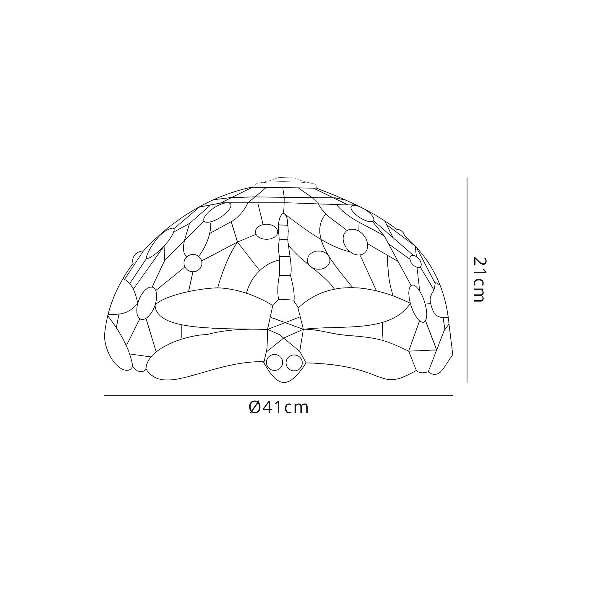 NL72729 Heidi Tiffany 40cm Shade Only Suitable For Pendant/Ceiling/Table Lamp Purple/Pink/Crystal