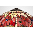 NL72729 Heidi Tiffany 40cm Shade Only Suitable For Pendant/Ceiling/Table Lamp Purple/Pink/Crystal