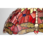 NL72729 Heidi Tiffany 40cm Shade Only Suitable For Pendant/Ceiling/Table Lamp Purple/Pink/Crystal
