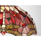 NL72729 Heidi Tiffany 40cm Shade Only Suitable For Pendant/Ceiling/Table Lamp Purple/Pink/Crystal