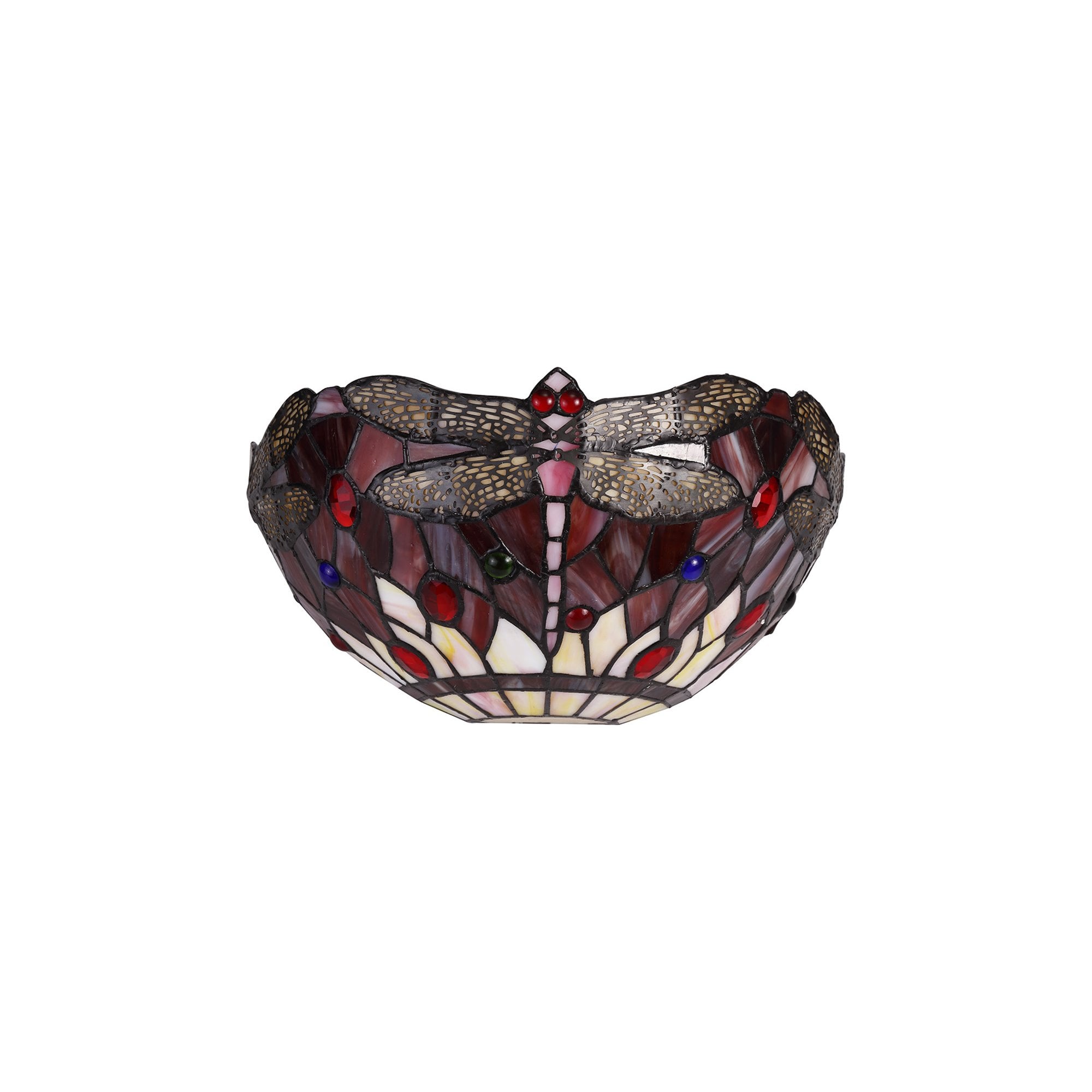 NL72739 Heidi Tiffany Wall Lamp 2 Light Purple/Pink/Crystal