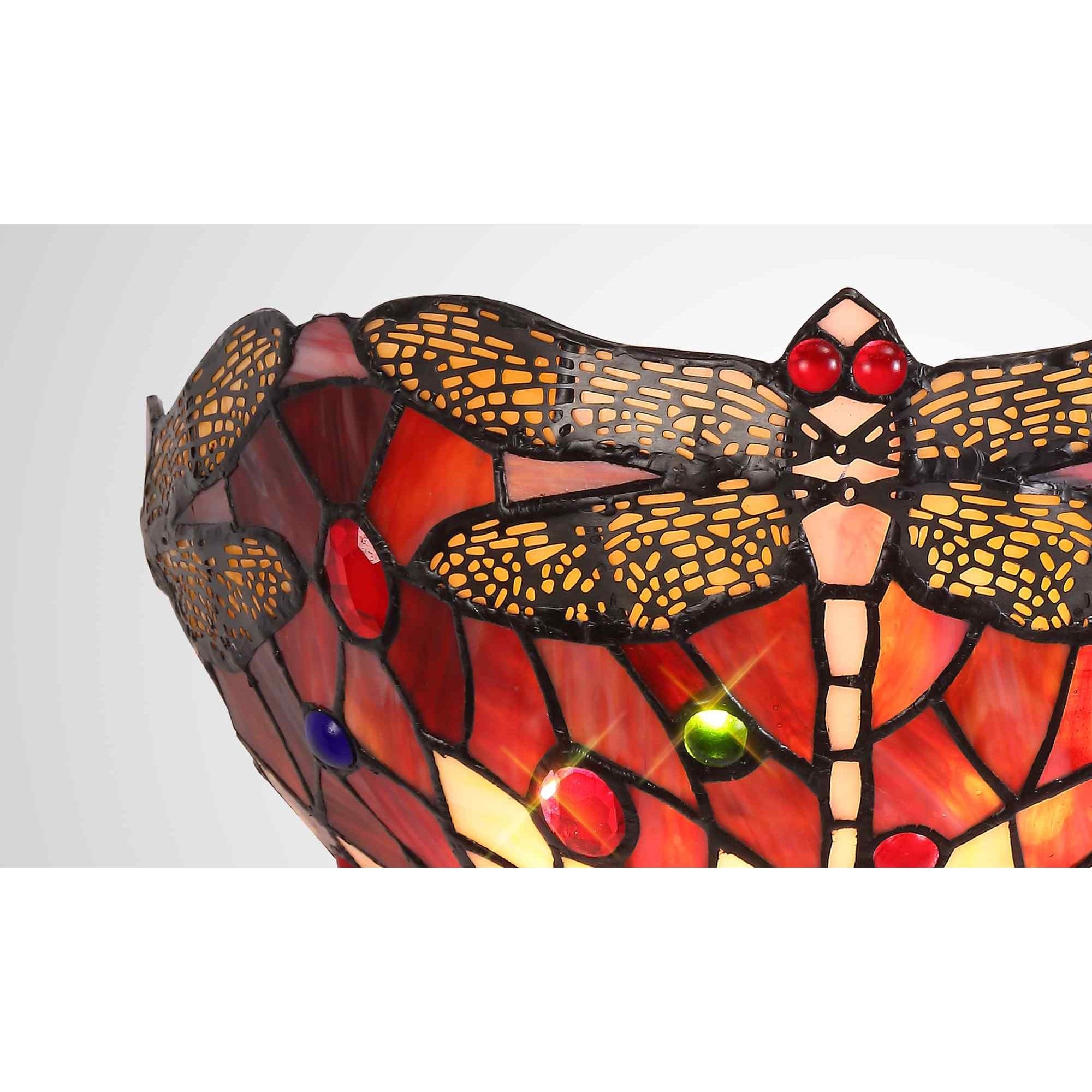 NL72739 Heidi Tiffany Wall Lamp 2 Light Purple/Pink/Crystal