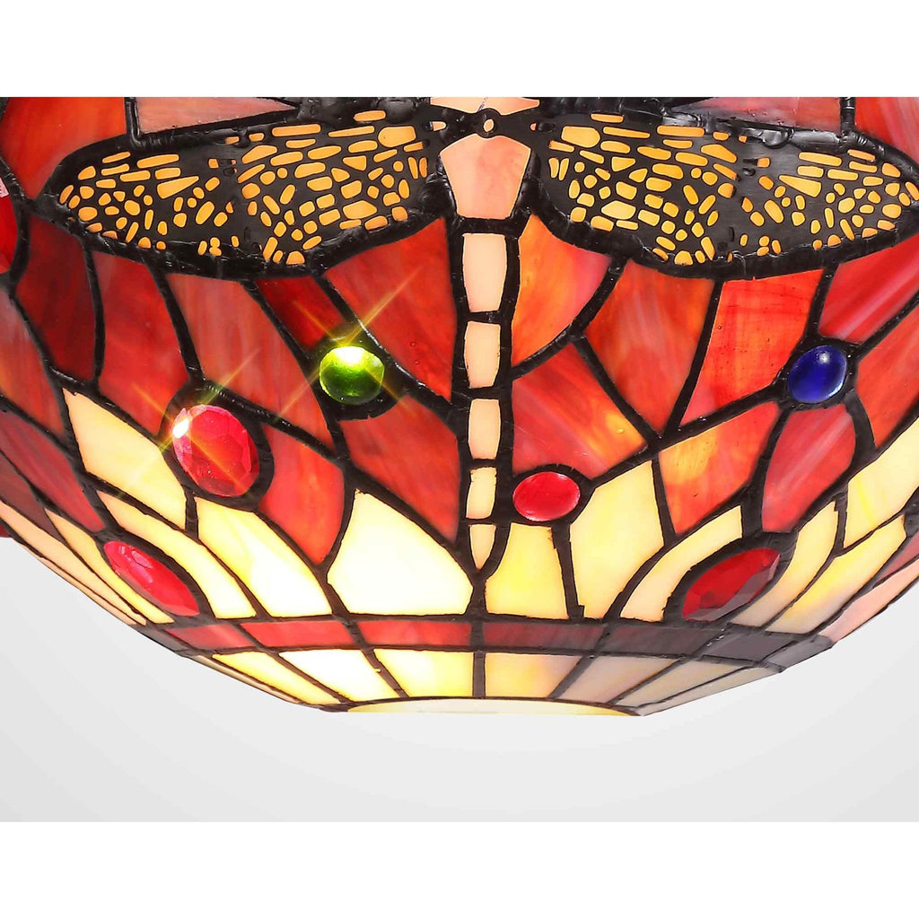 NL72739 Heidi Tiffany Wall Lamp 2 Light Purple/Pink/Crystal