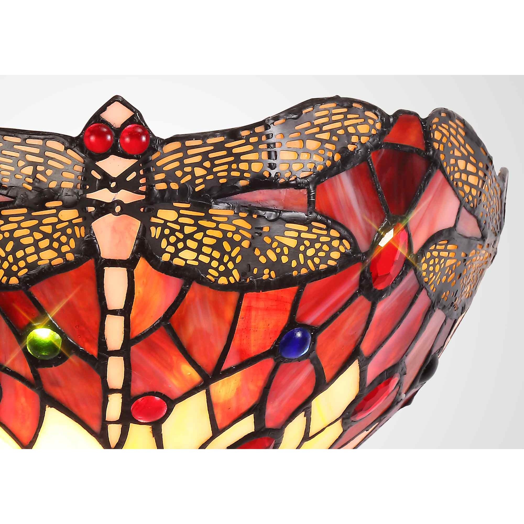 NL72739 Heidi Tiffany Wall Lamp 2 Light Purple/Pink/Crystal