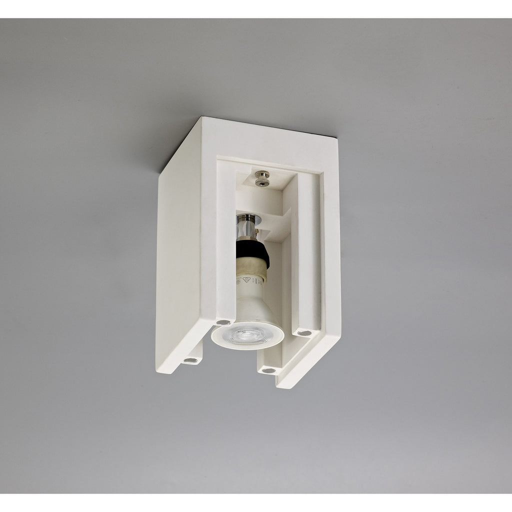 NL71399 Inigo Ceiling 1 Light White Paintable Gypsum