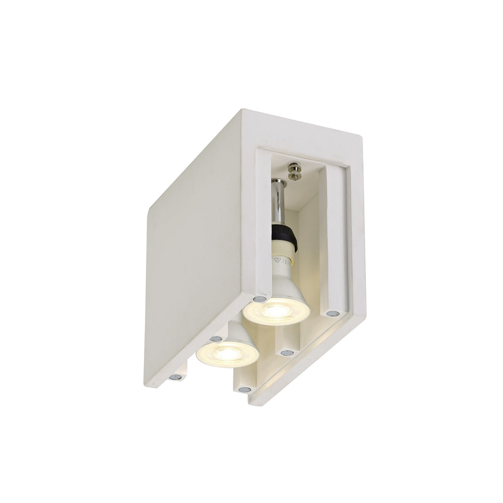 NL71439 Inigo Ceiling 2 Light White Paintable Gypsum