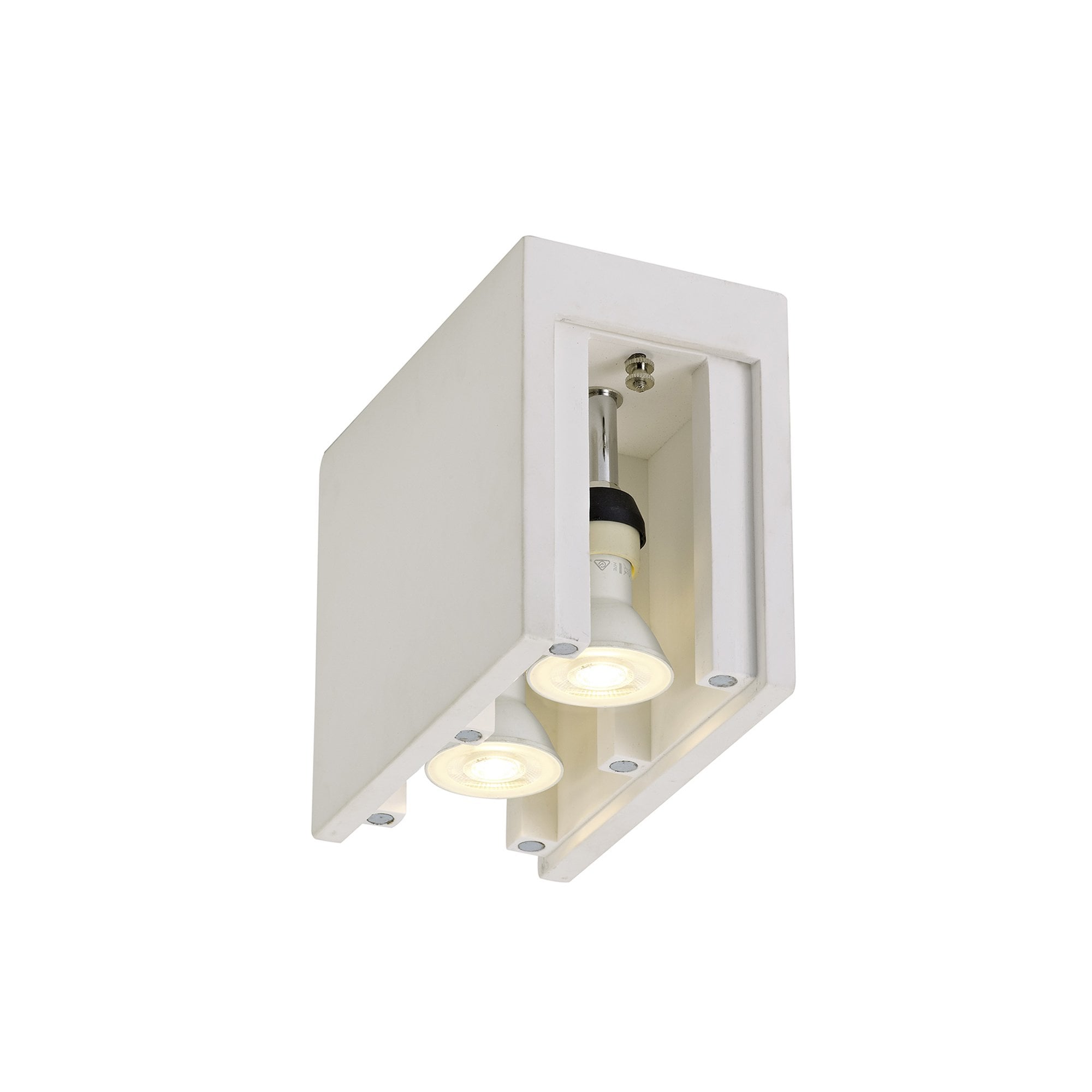 NL71439 Inigo Ceiling 2 Light White Paintable Gypsum