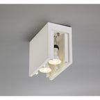 NL71439 Inigo Ceiling 2 Light White Paintable Gypsum