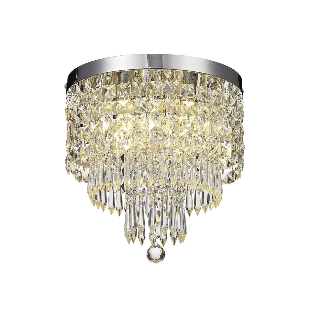 NL70569 Isabelle Bathroom Ceiling  Light 4 Light Polished Chrome/Crystal