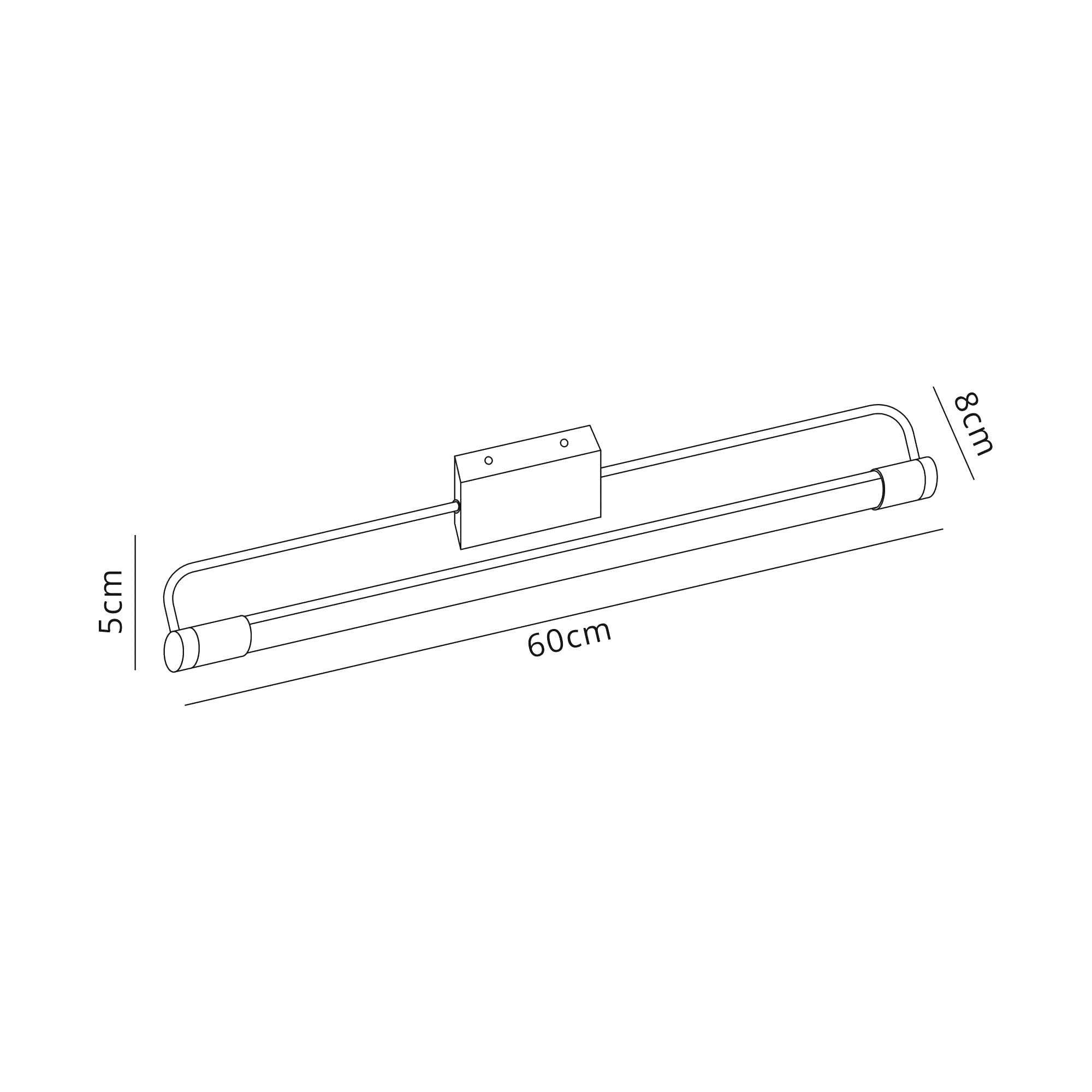 NL70899 Jay Bathroom LED Chrome Wall Lamp Large 1 Light
