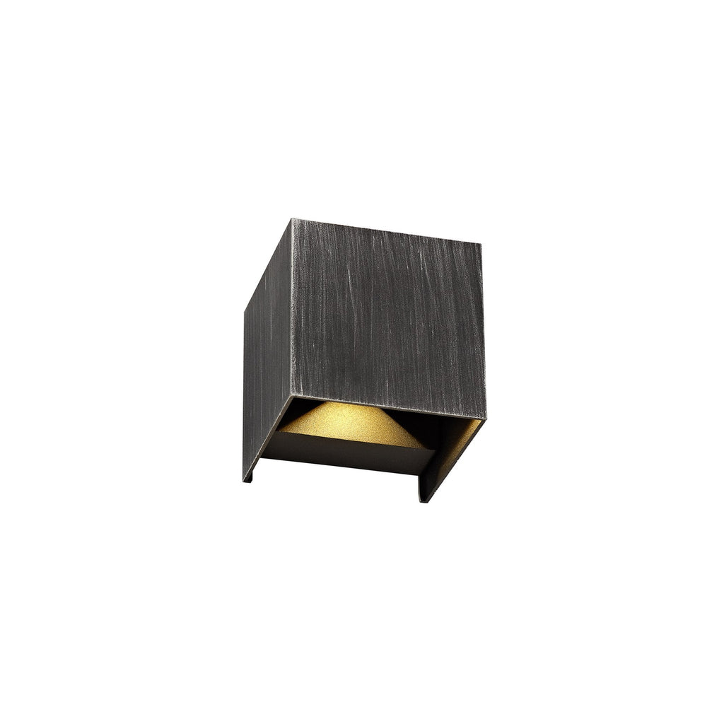 NL72109 Jude Outdoor Up & Downward  Lighting Wall Lamp 2 Light LED Black/Silver