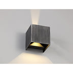 NL72109 Jude Outdoor Up & Downward  Lighting Wall Lamp 2 Light LED Black/Silver