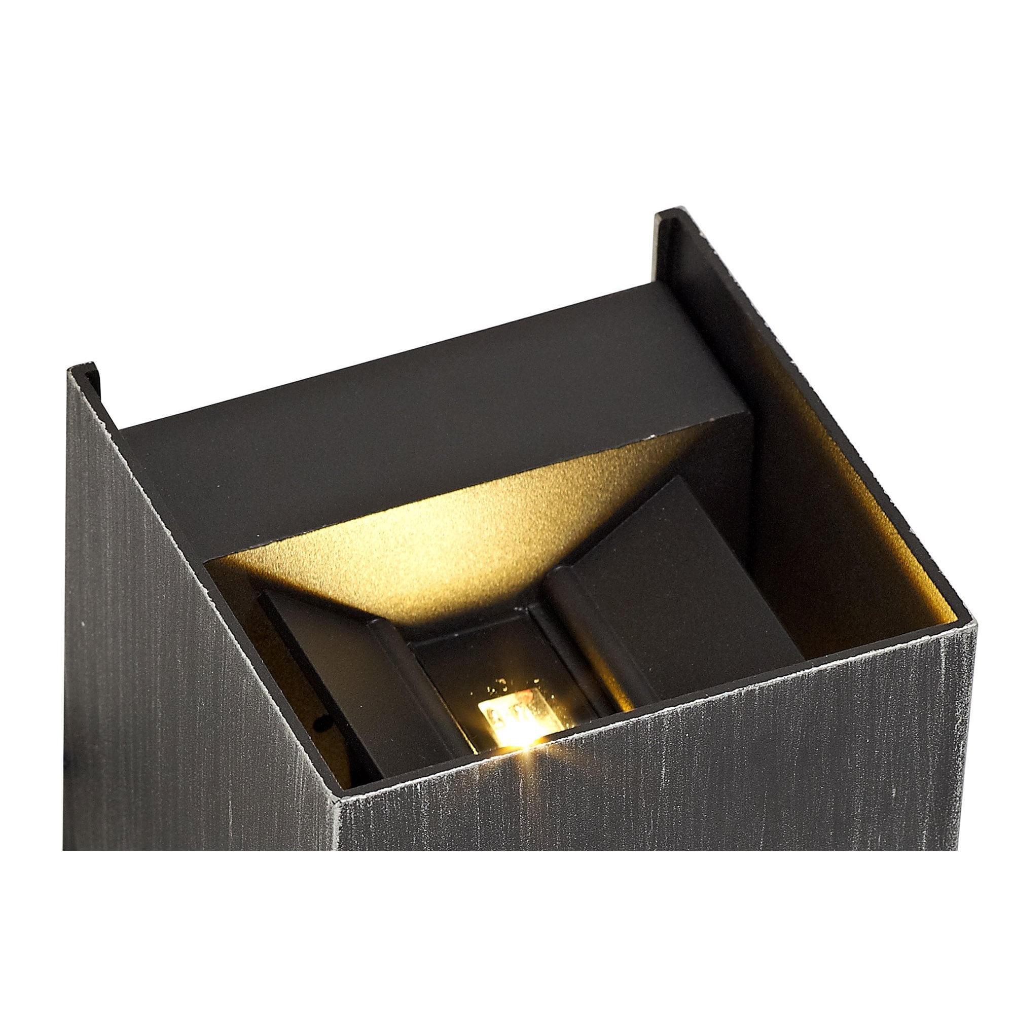 NL72109 Jude Outdoor Up & Downward  Lighting Wall Lamp 2 Light LED Black/Silver