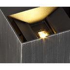 NL72109 Jude Outdoor Up & Downward  Lighting Wall Lamp 2 Light LED Black/Silver