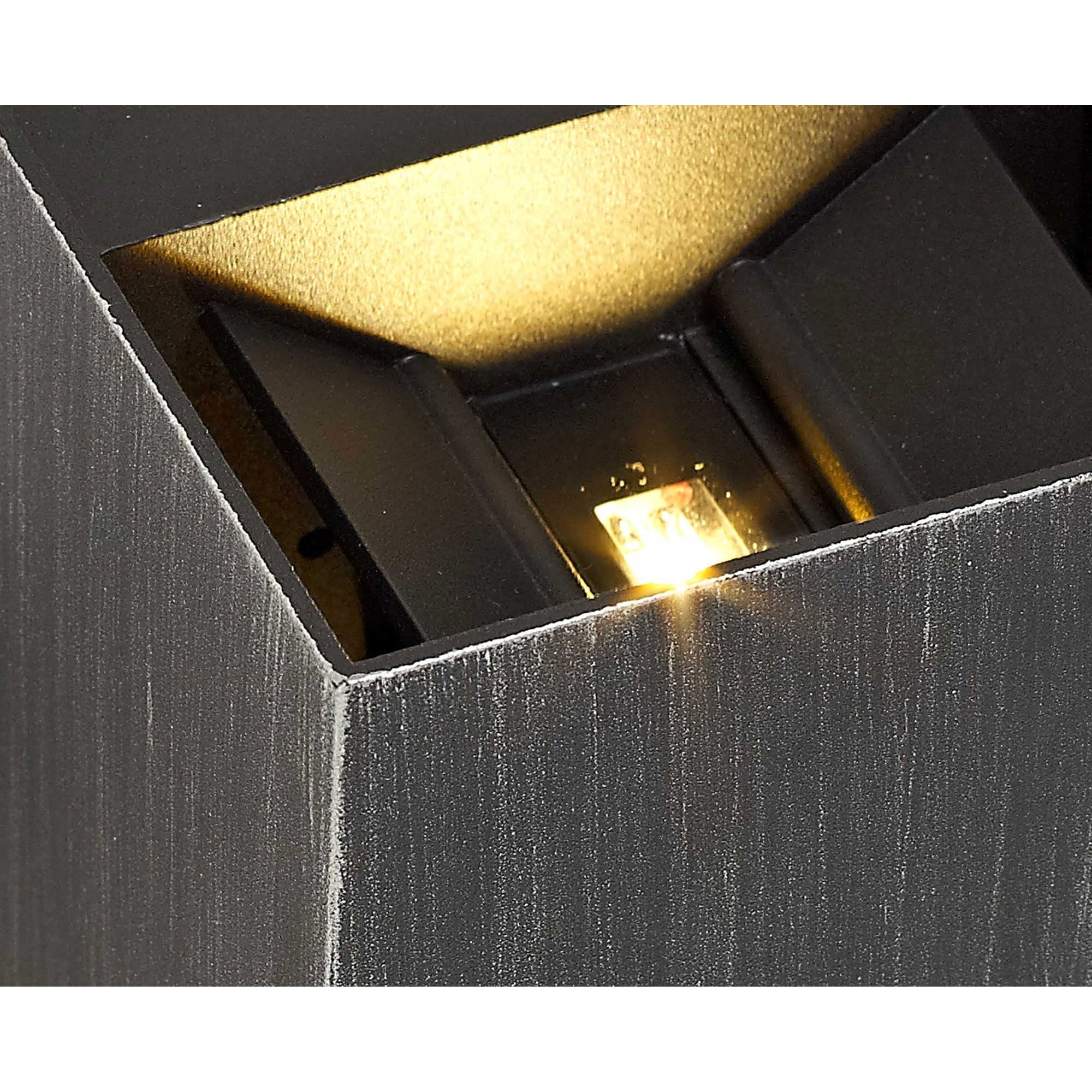 NL72109 Jude Outdoor Up & Downward  Lighting Wall Lamp 2 Light LED Black/Silver