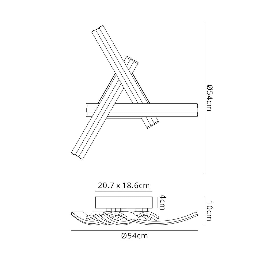 NL70939 Josh 3 Light Ceiling LED White