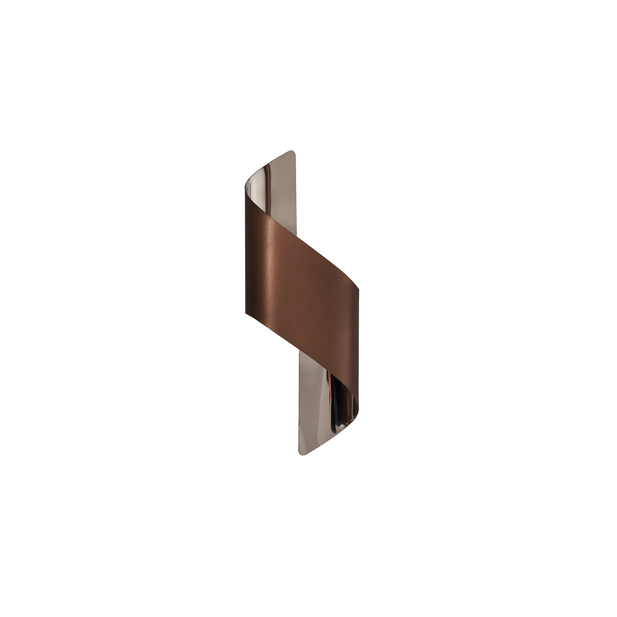 NL70309 Kally Wall Lamp Small LED Satin Brown/Polished Chrome
