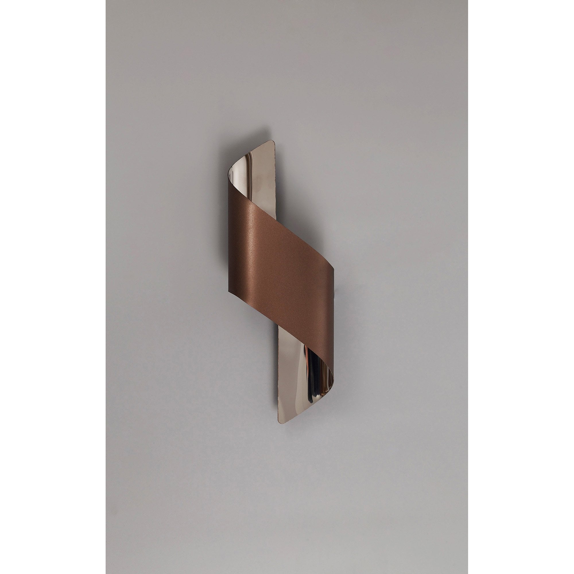 NL70309 Kally Wall Lamp Small LED Satin Brown/Polished Chrome