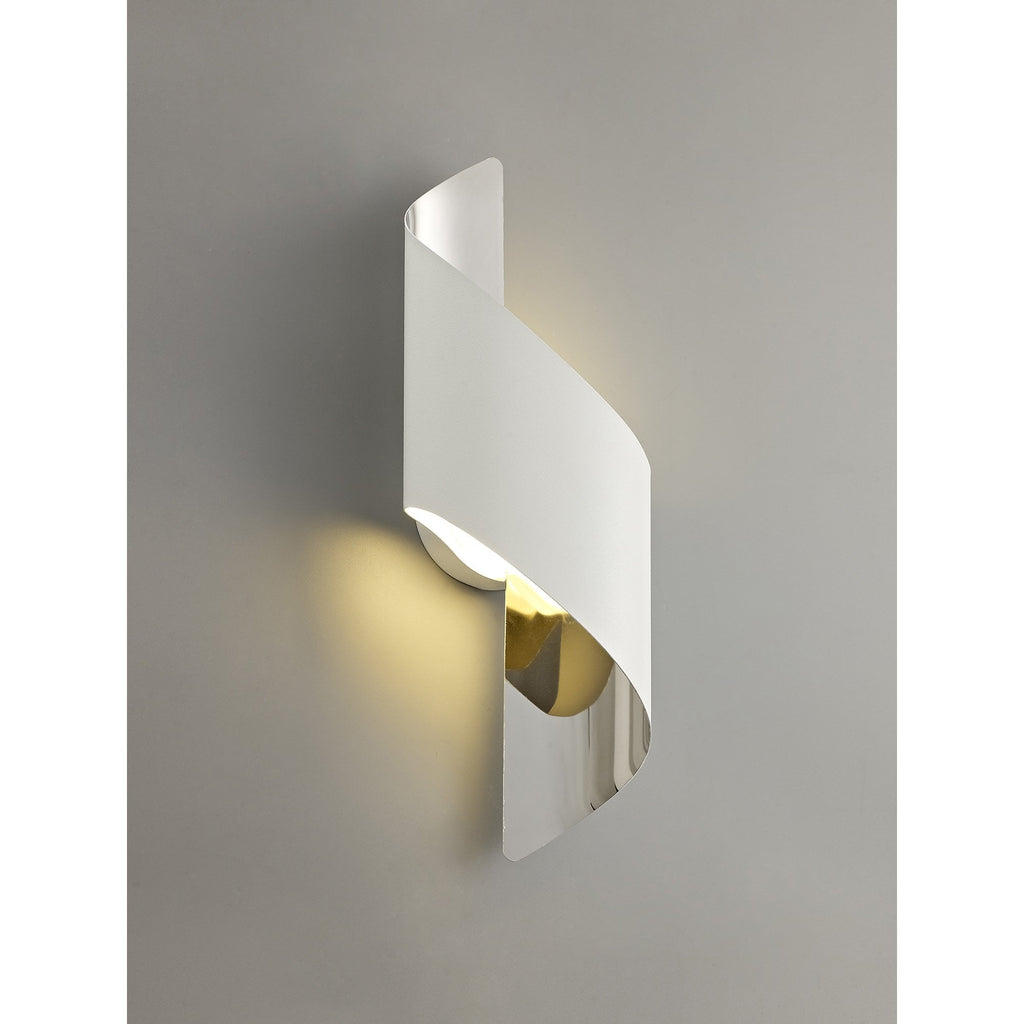 NL70329 Kally Wall Lamp Small LED White/Polished Chrome