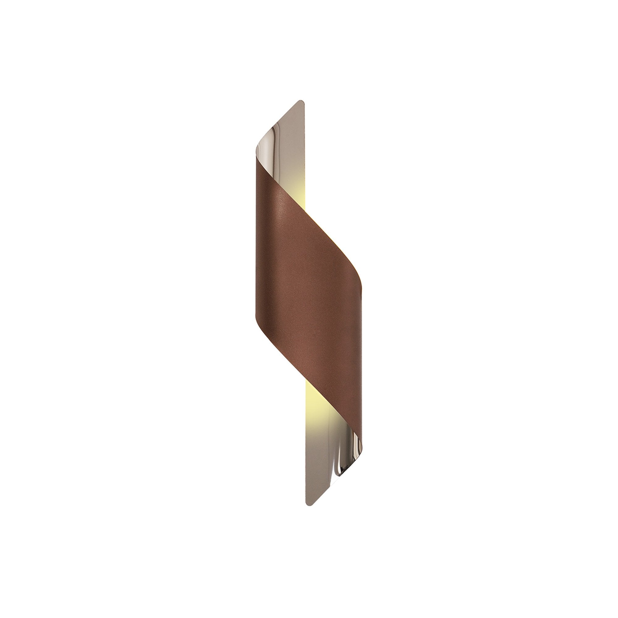 NL70339 Kally Wall Lamp Large LED Satin Brown/Polished Chrome