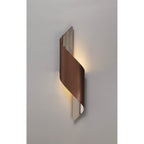 NL70339 Kally Wall Lamp Large LED Satin Brown/Polished Chrome