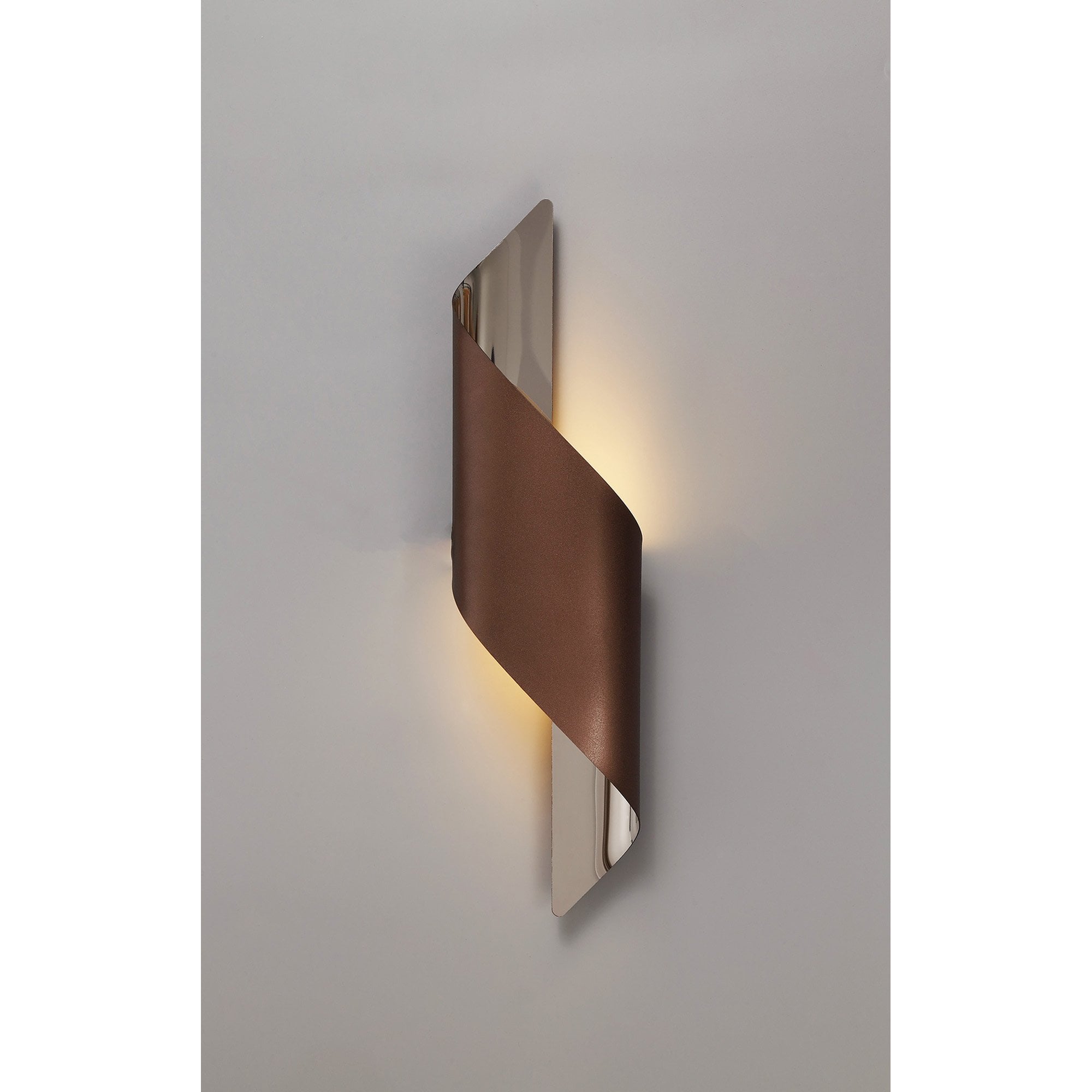 NL70339 Kally Wall Lamp Large LED Satin Brown/Polished Chrome