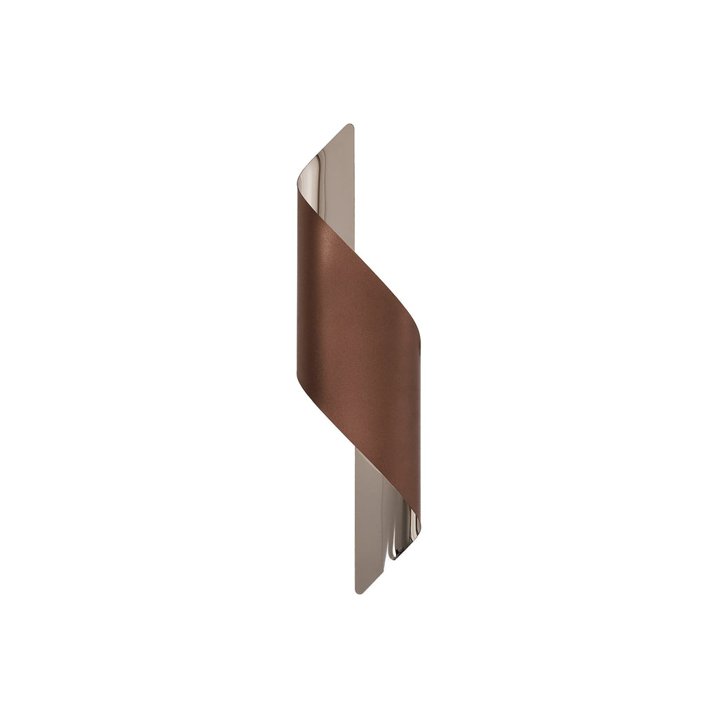 NL70339 Kally Wall Lamp Large LED Satin Brown/Polished Chrome