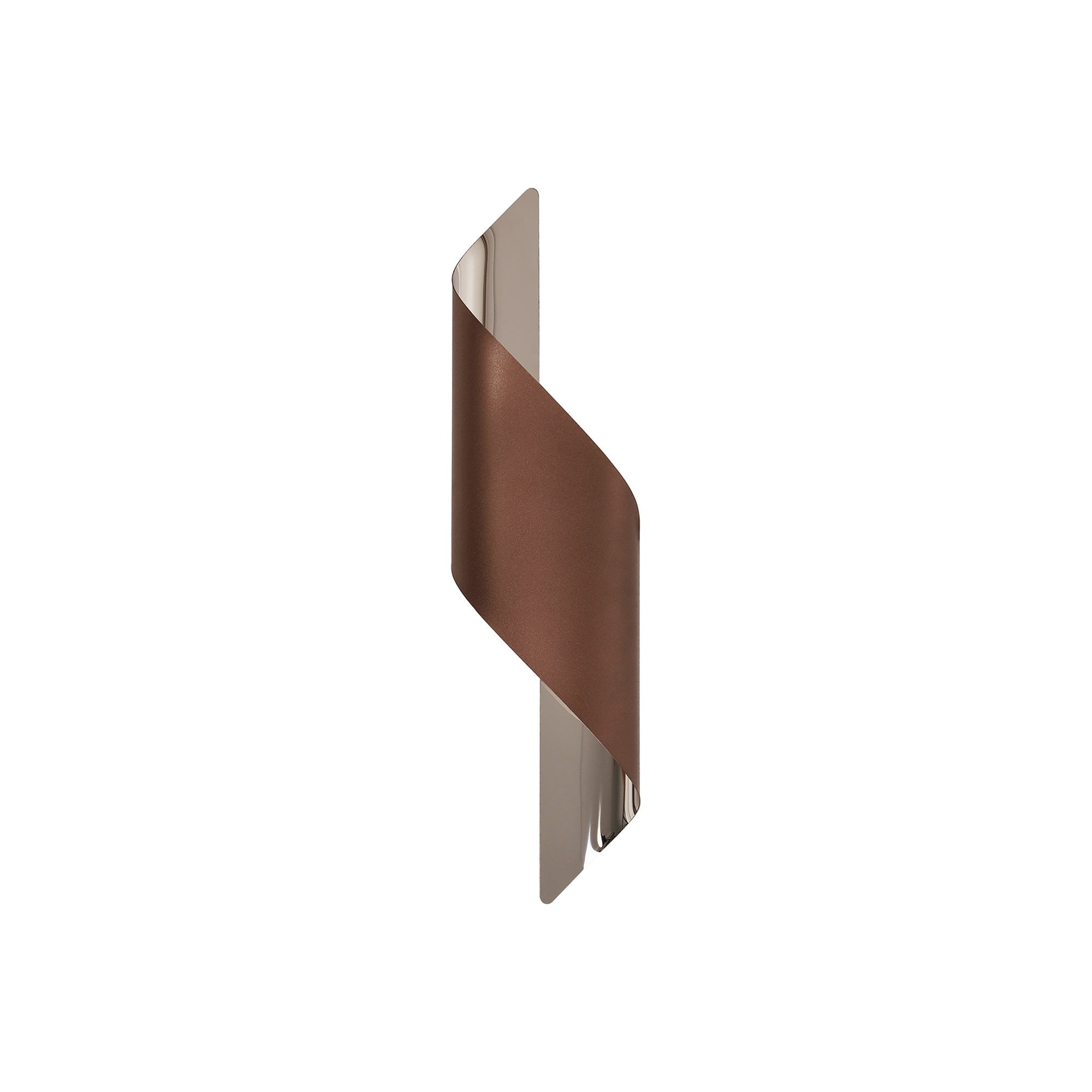 NL70339 Kally Wall Lamp Large LED Satin Brown/Polished Chrome