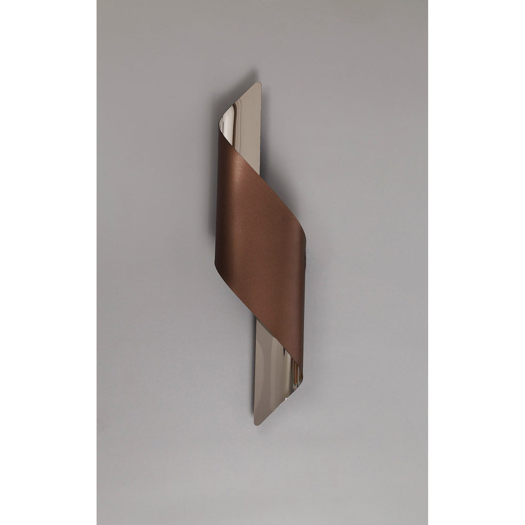 NL70339 Kally Wall Lamp Large LED Satin Brown/Polished Chrome