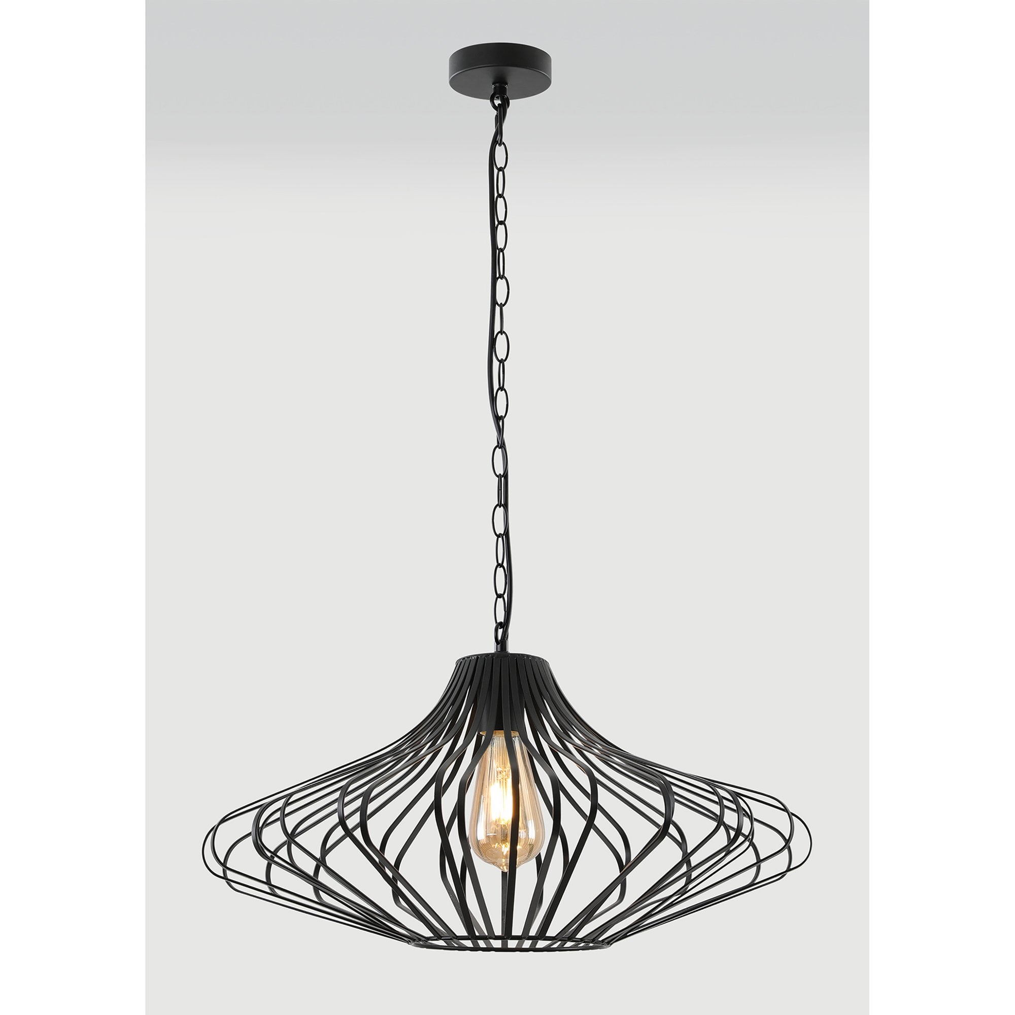 NL70199 Kat Pendant 1 Light Matt Black