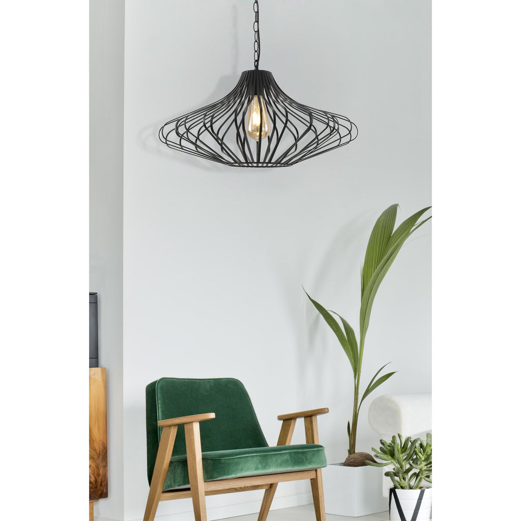 NL70199 Kat Pendant 1 Light Matt Black