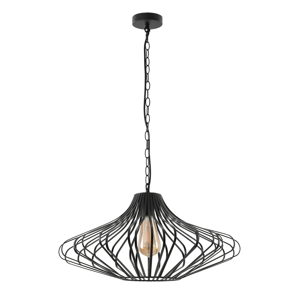 NL70199 Kat Pendant 1 Light Matt Black