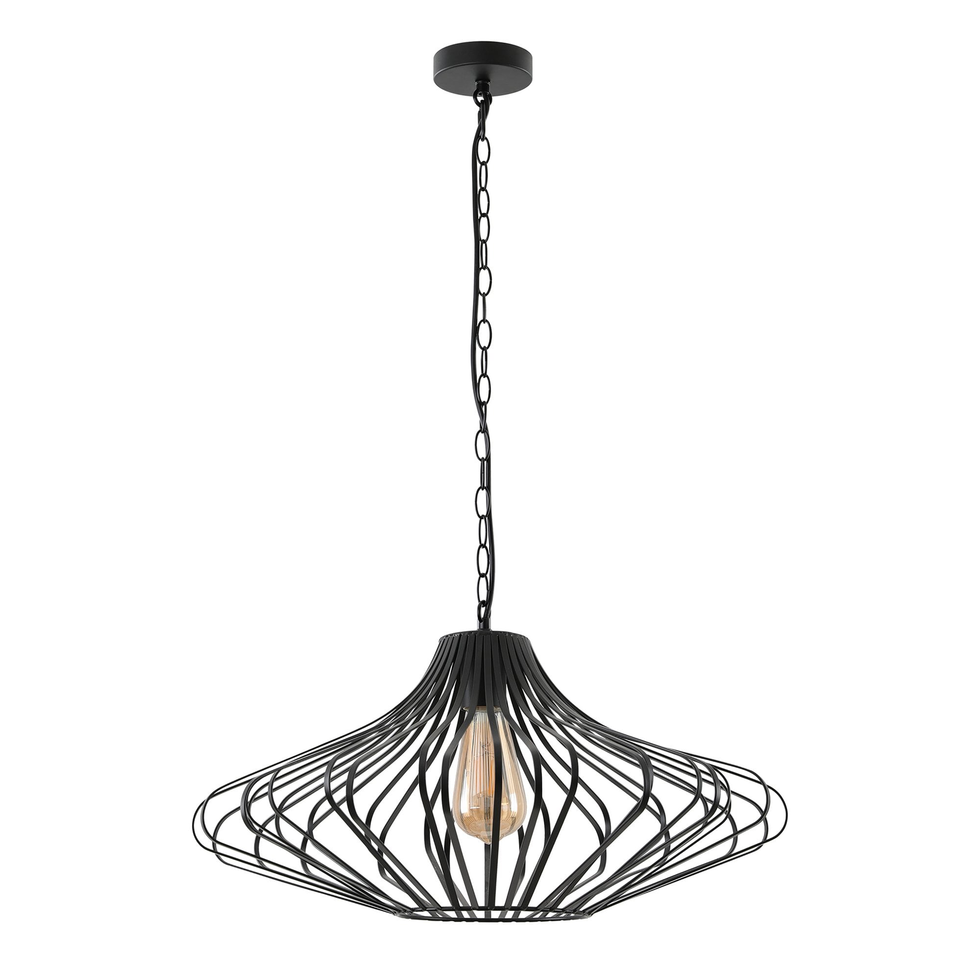 NL70199 Kat Pendant 1 Light Matt Black