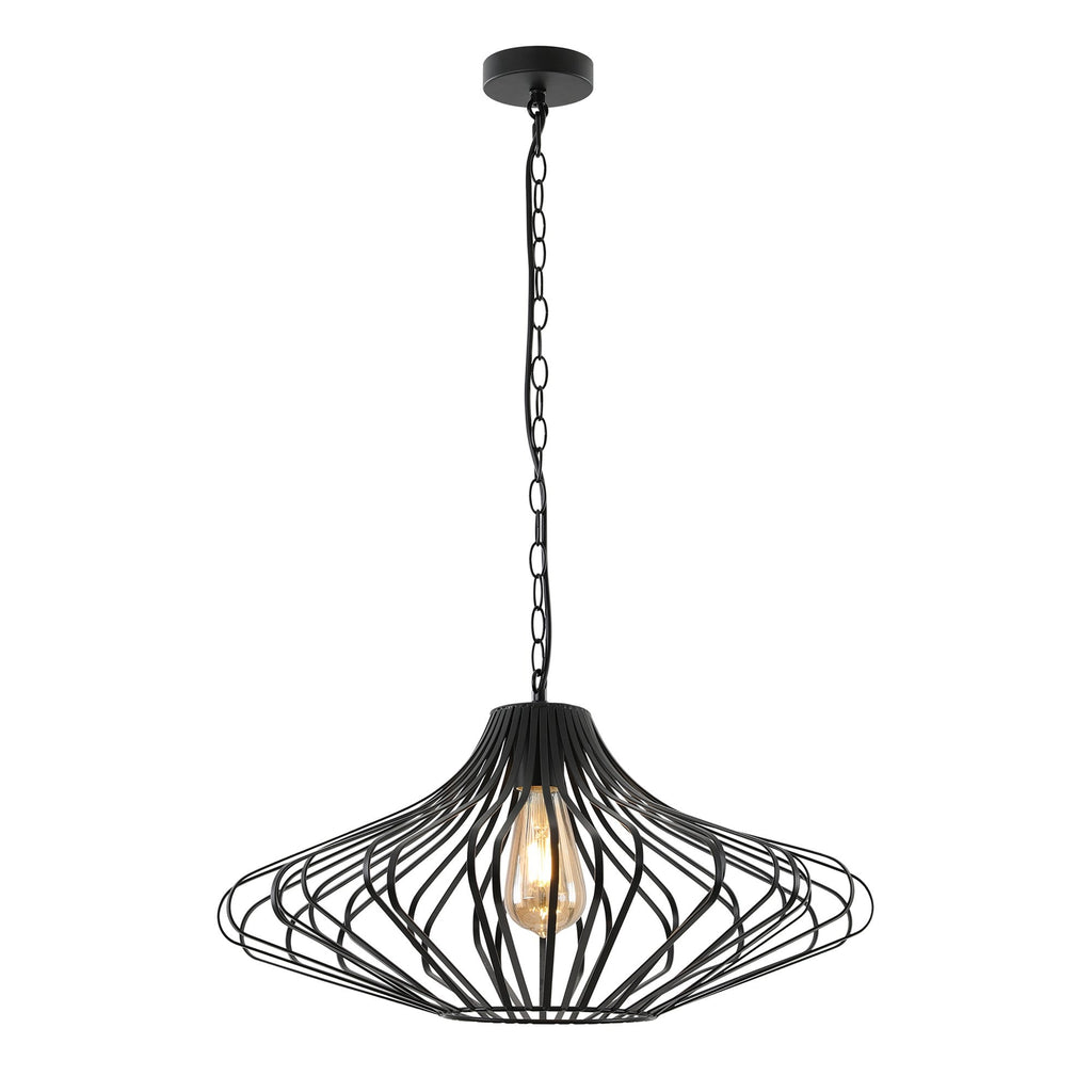 NL70199 Kat Pendant 1 Light Matt Black