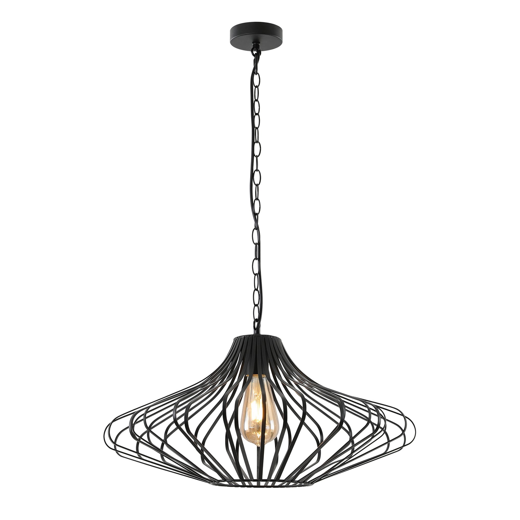 NL70199 Kat Pendant 1 Light Matt Black