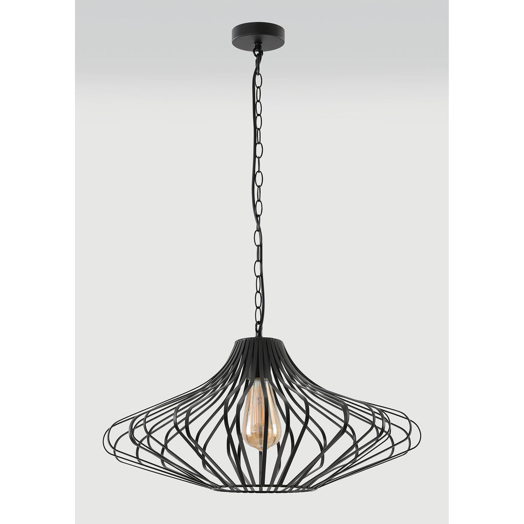NL70199 Kat Pendant 1 Light Matt Black