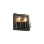 NL77839 Abb Outdoor Wall Lamp 2 Light Anthracite/Clear PC