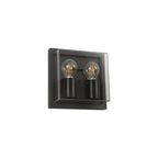 NL77839 Abb Outdoor Wall Lamp 2 Light Anthracite/Clear PC