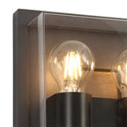 NL77839 Abb Outdoor Wall Lamp 2 Light Anthracite/Clear PC