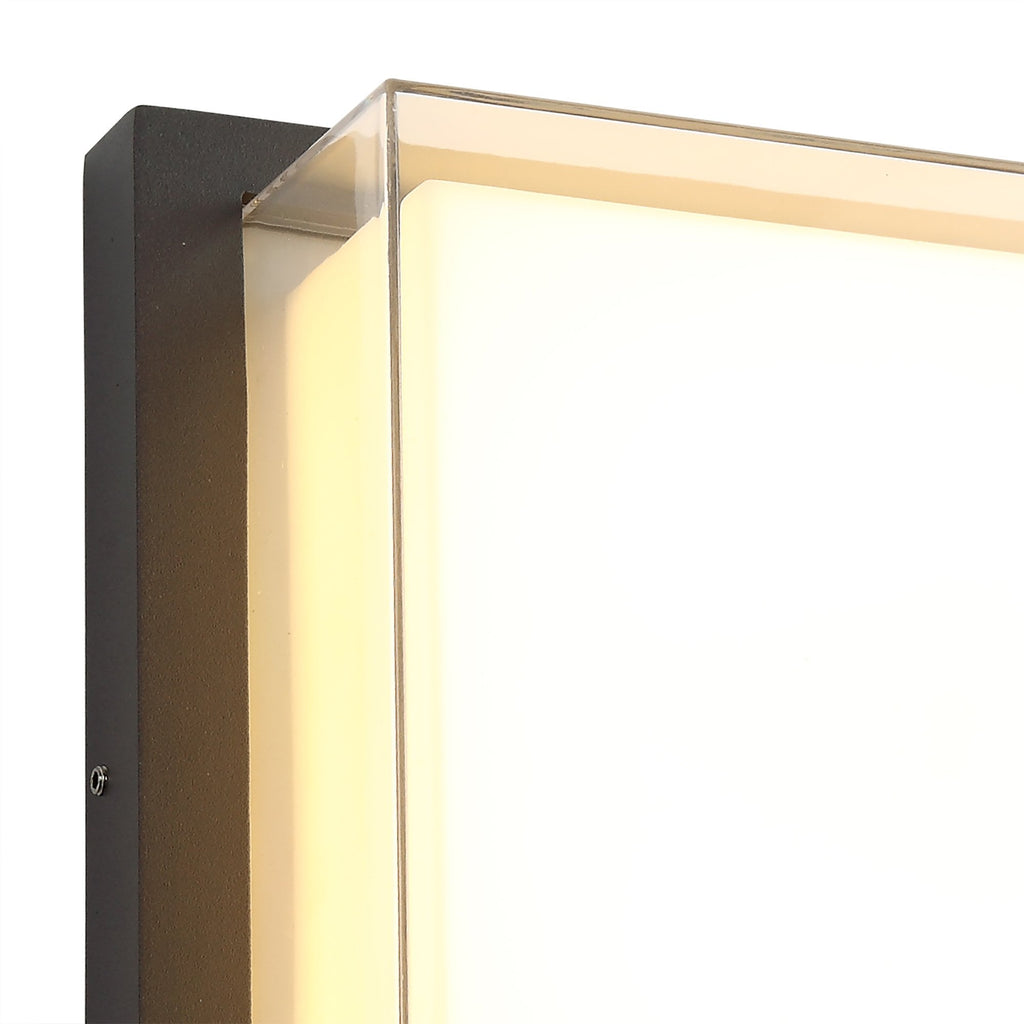 NL77849 Abb Outdoor Wall Lamp LED Anthracite/Opal/Clear PC
