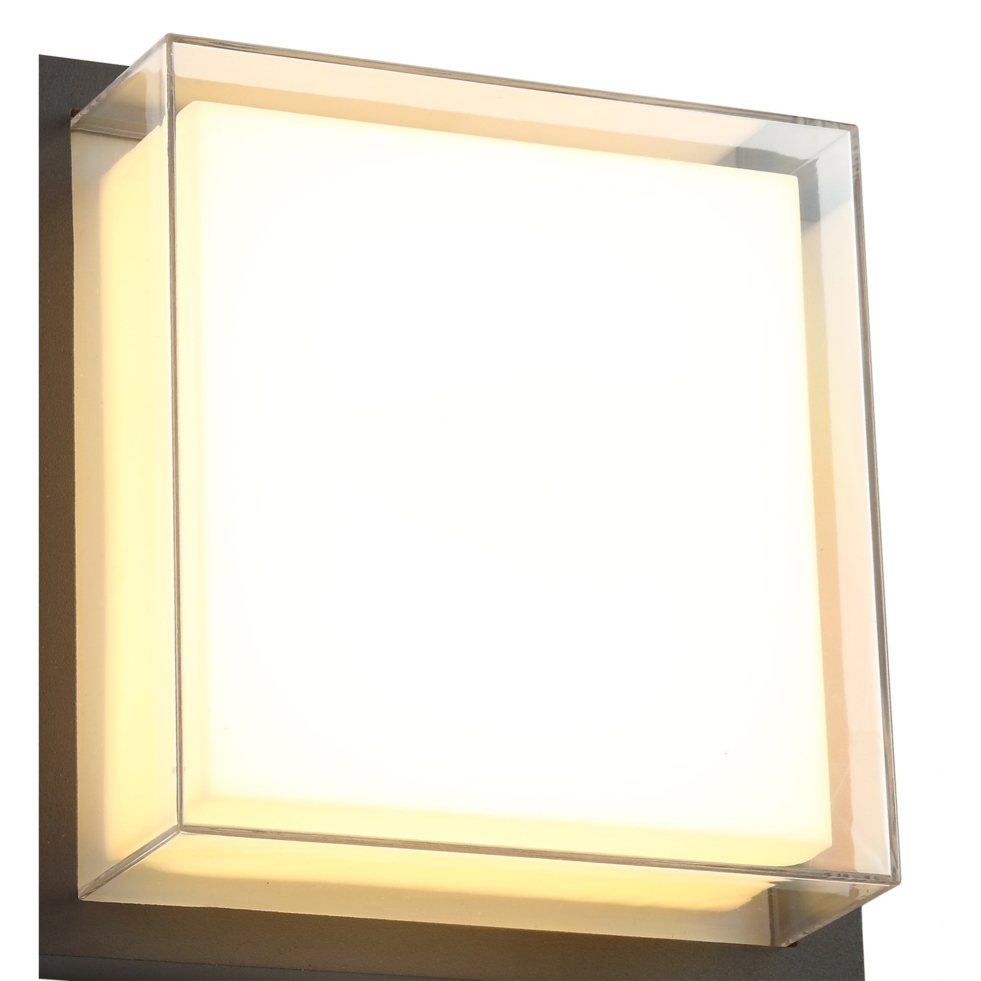 NL77849 Abb Outdoor Wall Lamp LED Anthracite/Opal/Clear PC