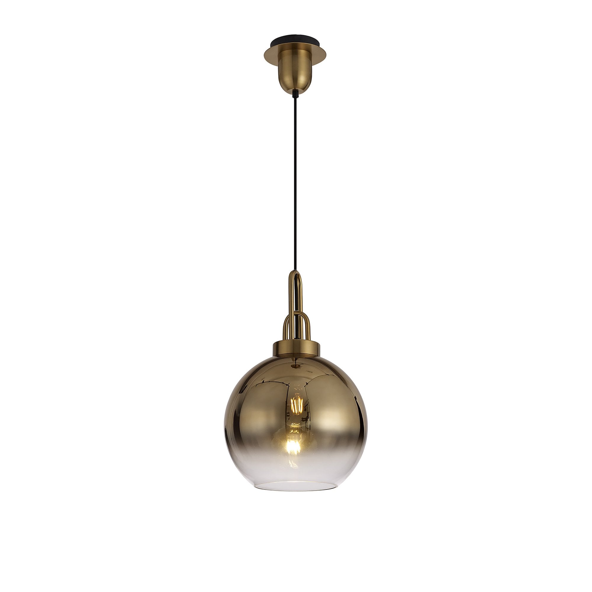 NL77909 Amsterdam  30cm Globe Glass Brass Gold/Clear