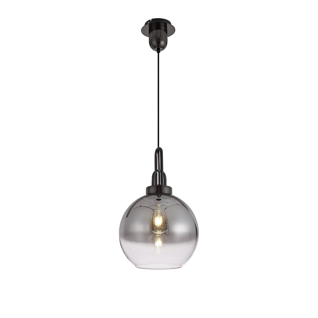 NL77919 Amsterdam 30cm Globe Glass Smoked/Clear