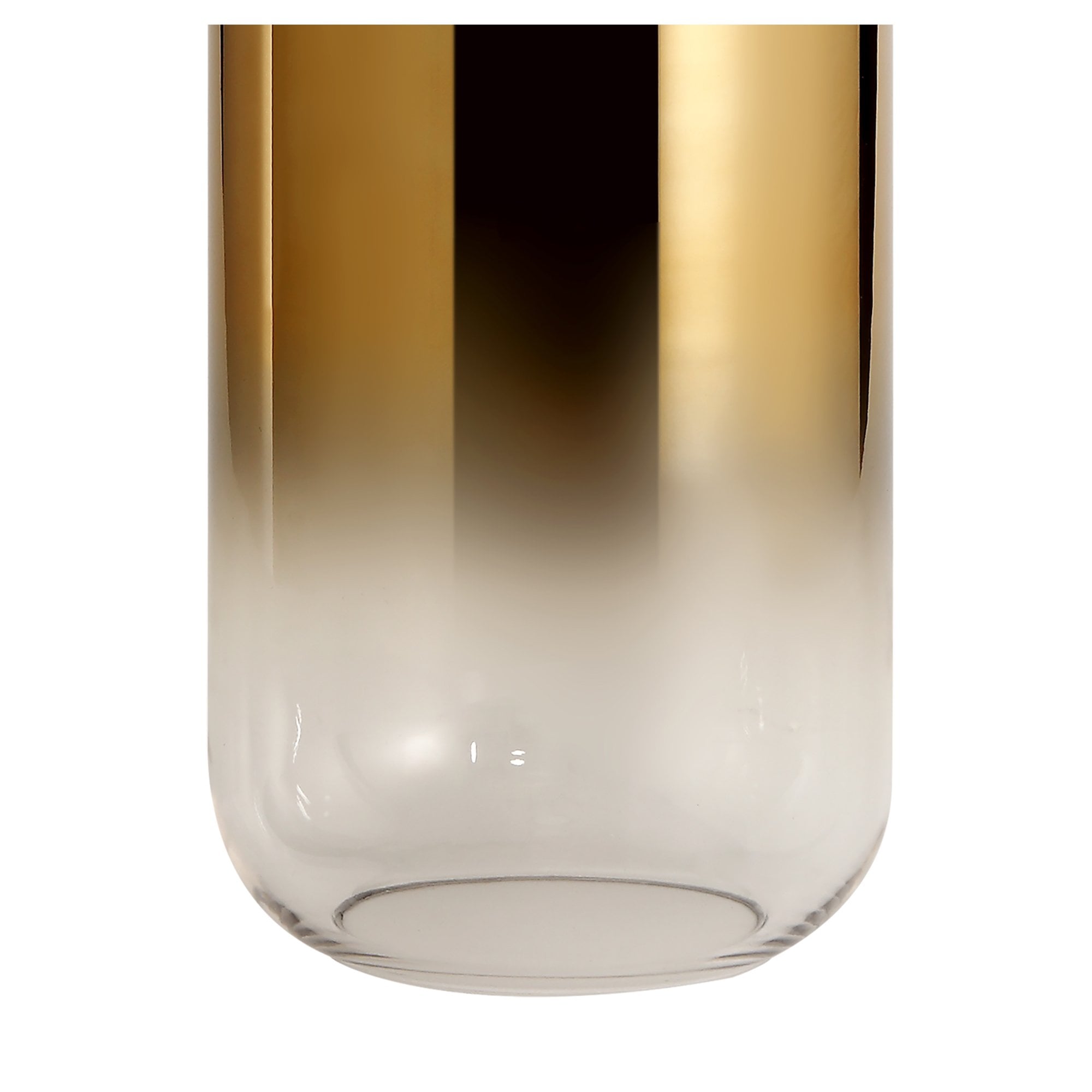 NL77939 Amsterdam 16cm Cylinder Glass Brass Gold/Clear