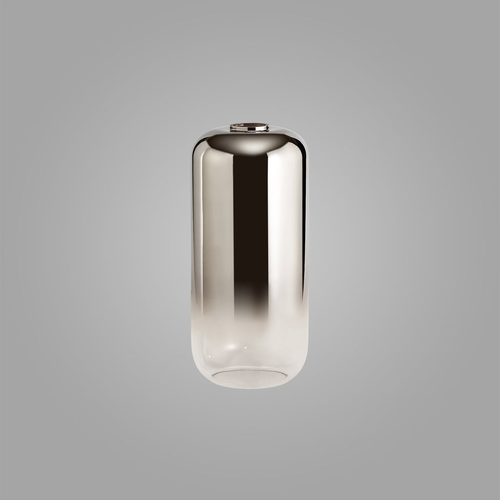 NL77949 Amsterdam 16cm Cylinder Glass Smoked/Clear